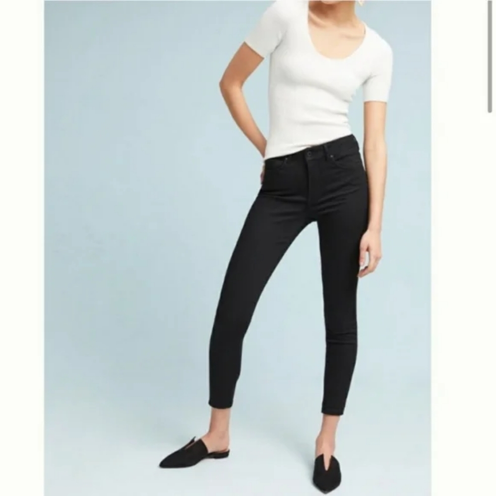 Anthropologie Pilcro and the Letterpress Black High Rise Skinny Ankle Jeans 31
